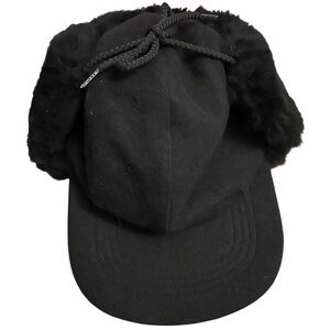 C.C. Filson Double Mackinaw Wool Black Shearling Cap Small Outdoors Heritage